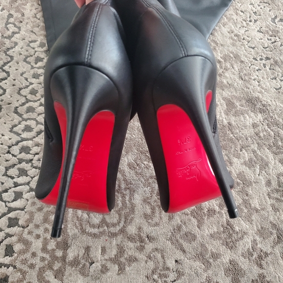 Christian Louboutin Kate Botta 100 Stretch Over the Knee Boot Size 37.5 - Picture 9 of 11